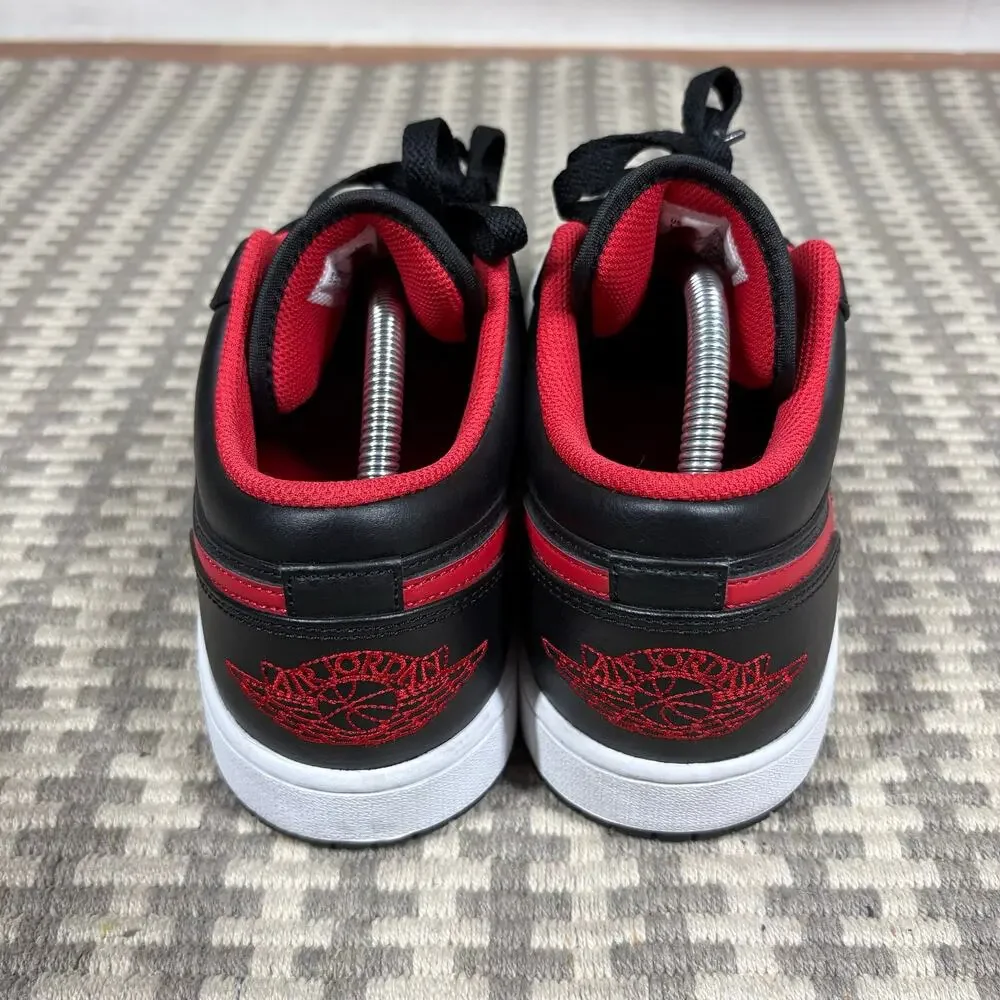 Nike Air‎ Jordan 1 Low Black Gym Red White Mens Size 10 Sneakers 553558-063